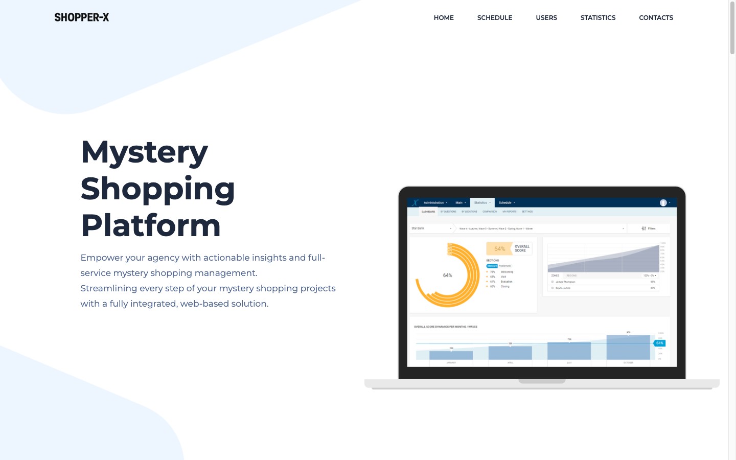 Shopper-X, B2B платформа за mystery shopping агенции
